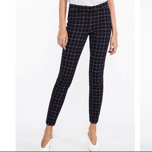 Express skinny mid rise plaid pant